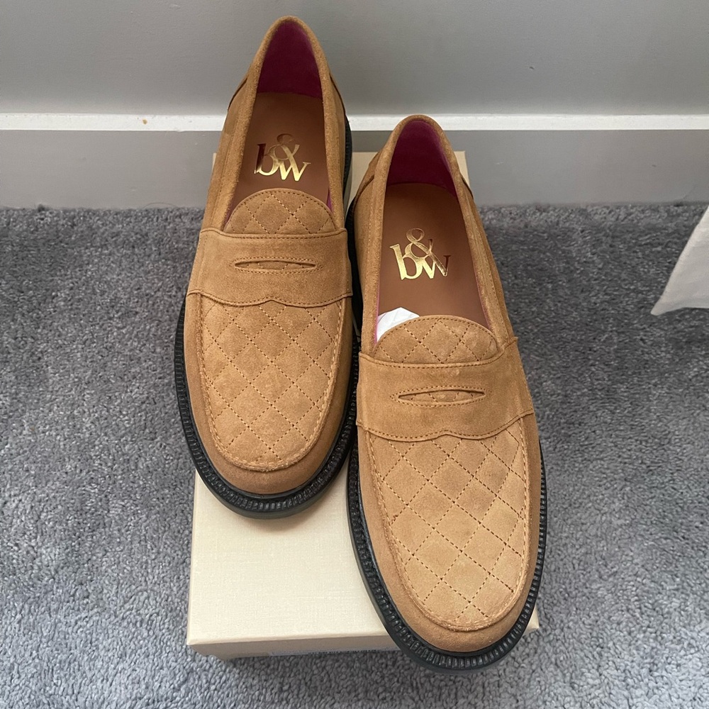 Blackstock & Weber Quilted Tan Loafers